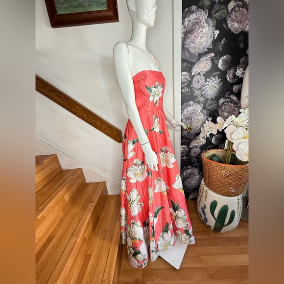 Anthropologie x BHLDN Savannah Strapless Printed Satin A-Line Maxi Dress - Picture 6 of 6